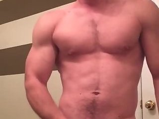 Hot guy quick bathroom wank